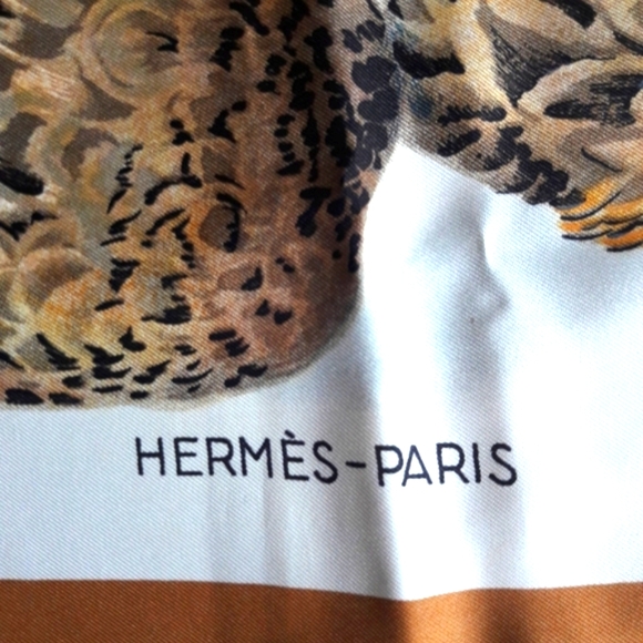 HERMÈS CARRÉ Belle Chasse Silk Twill Scarf Wrap 90cm, Pheasants NEVER USED🌞 - Picture 5 of 7